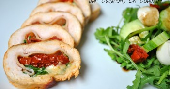 Escalopes de dinde farcies à la roquette et aux tomates séchées