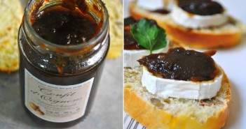 Tartine express au fromage de chèvre et au confit d’oignons