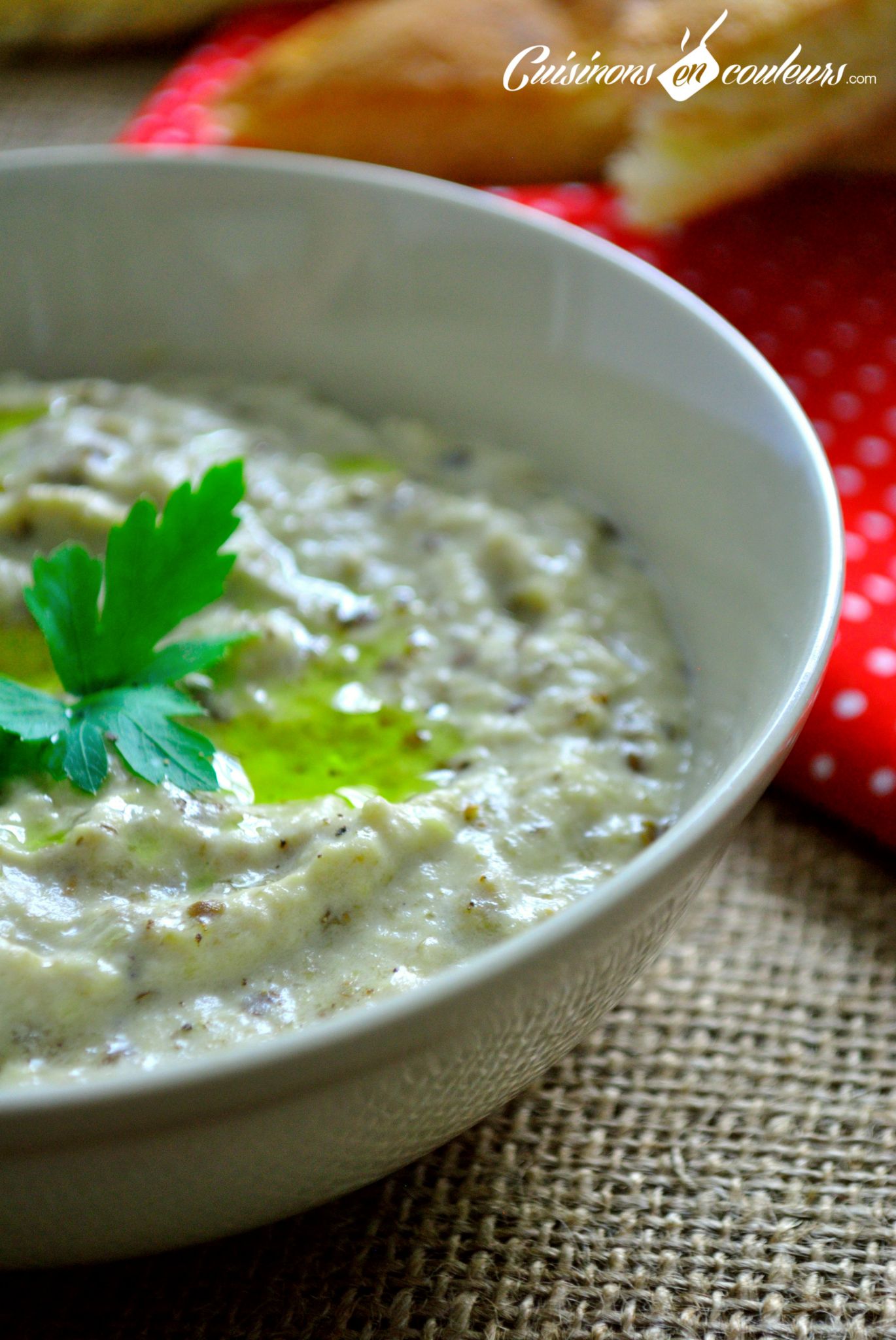 Dip d'aubergine au fromage frais Cuisinons En Couleurs