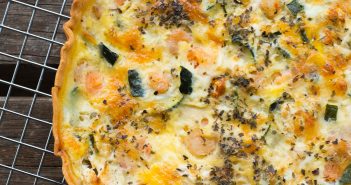 Quiche aux crevettes et aux courgettes