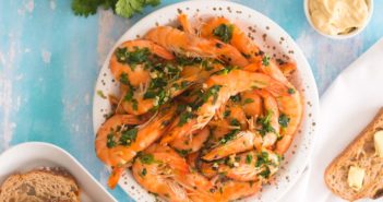 Crevettes sautées à l’ail