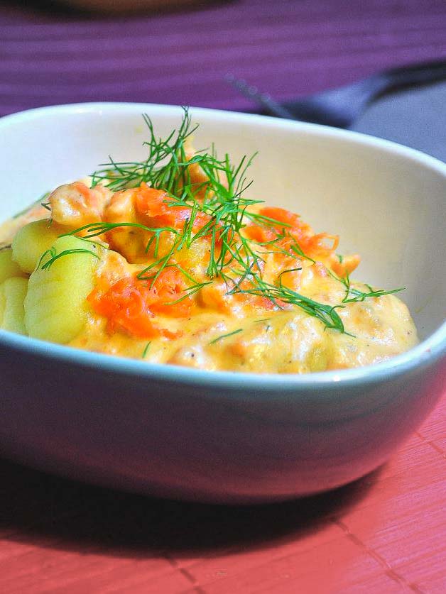 Gnocchis au Saumon Fumé