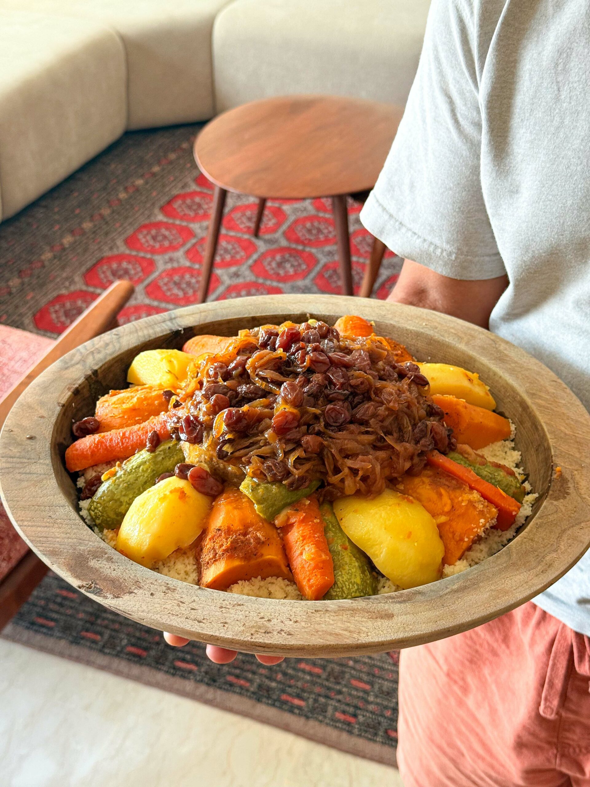 Couscous marocain à la viande et aux légumes : recette traditionnelle
