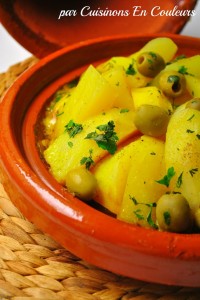 DSC_0669-200x300 - Tajine de veau aux pommes de terre et aux olives vertes