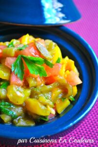 Salade de tomates, poivrons et citron confit