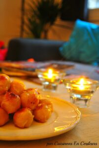 Billes d’amandes à la fleur d’oranger… dégoulinantes de miel