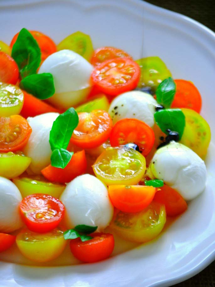 Salade de Tomates et Mozzarella di Bufala Campana