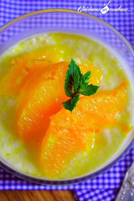 orange-semoule - Crème de semoule à la fleur d'oranger