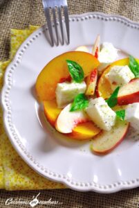 Salade de nectarines et mozzarella