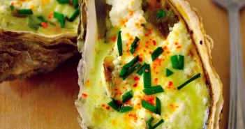 Huîtres chaudes au poireau et au chèvre frais