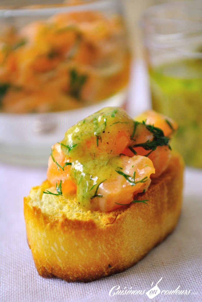saumon gravlax toast