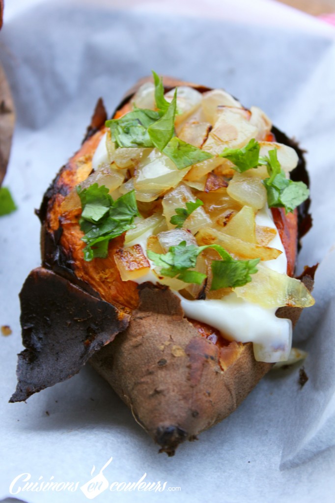 patates douces au four