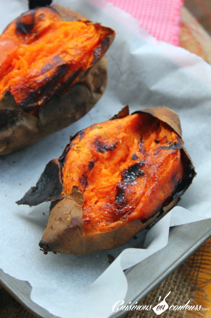 patates douces roties