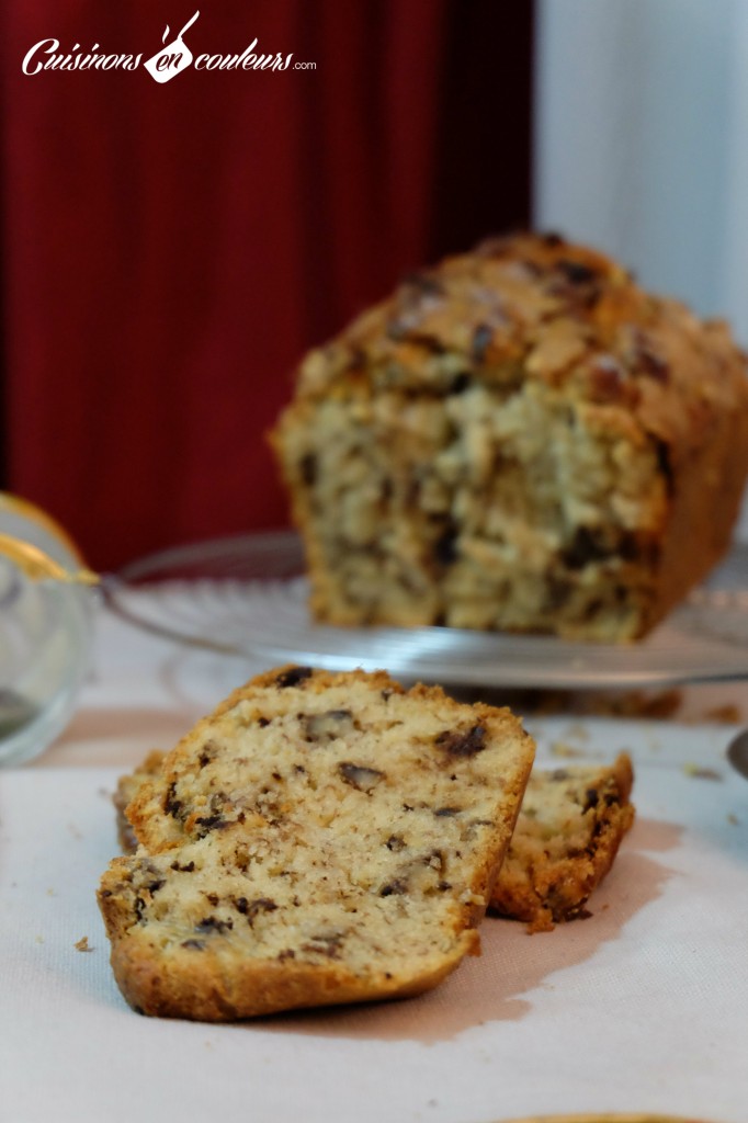 cake banane noix