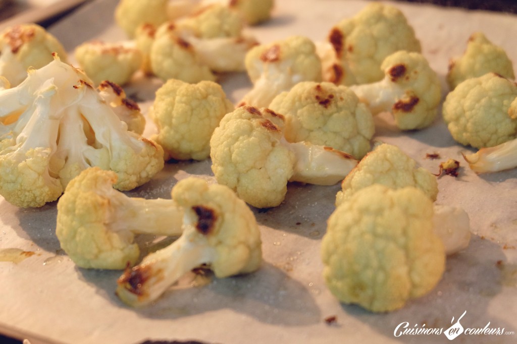 choux-fleurs-grilles-1024x682 - Velouté de chou-fleur à la truffe et son oeuf mollet