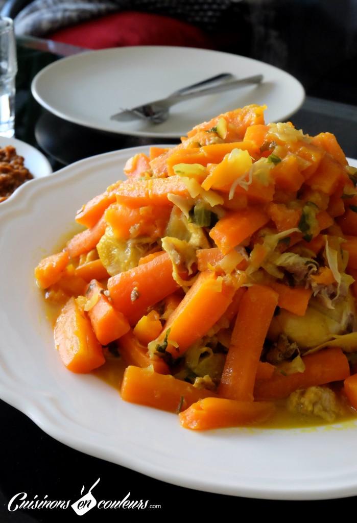 tajine poulet carottes citron confit