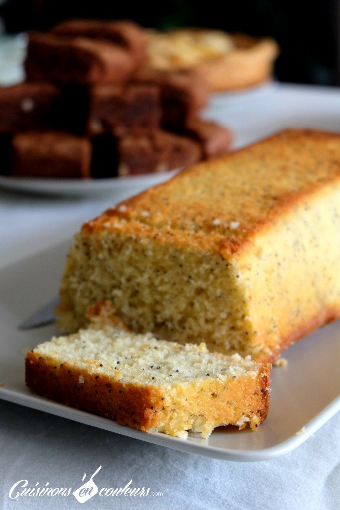 Cake fondant au citron et graines de pavot