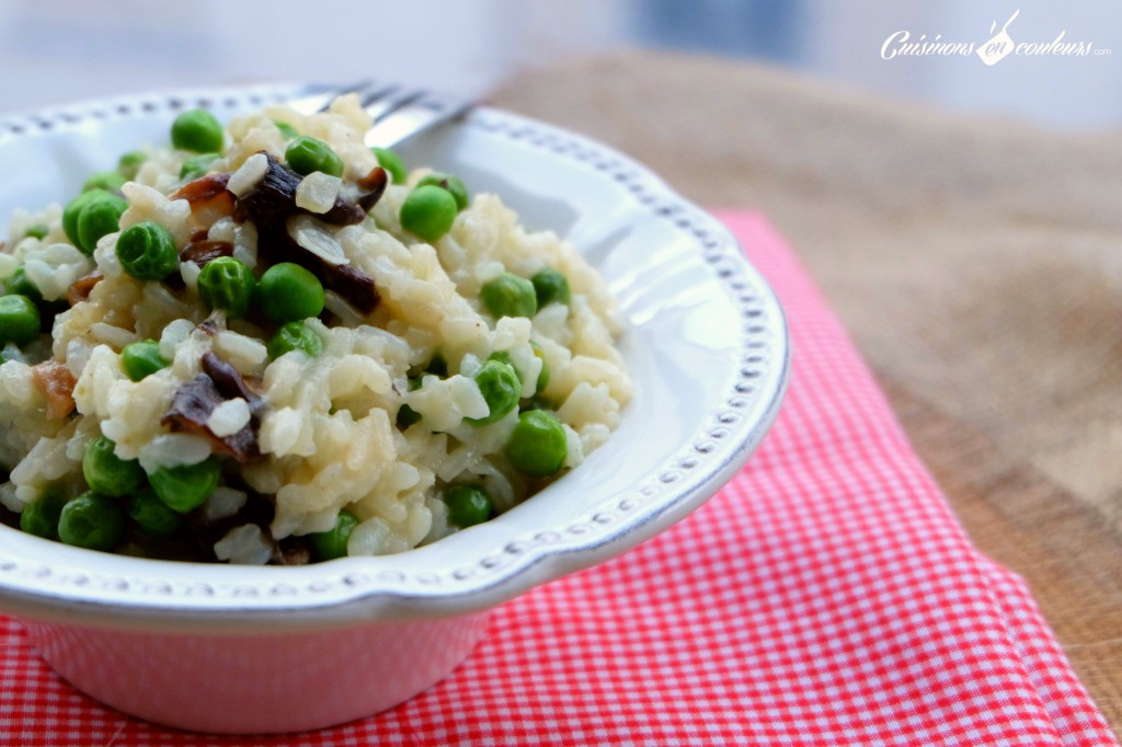 risotto-express-aux-petits-pois1-1024x682 - Risotto express aux petits pois et aux champignons