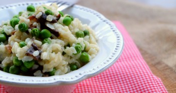 Risotto express aux petits pois et aux champignons