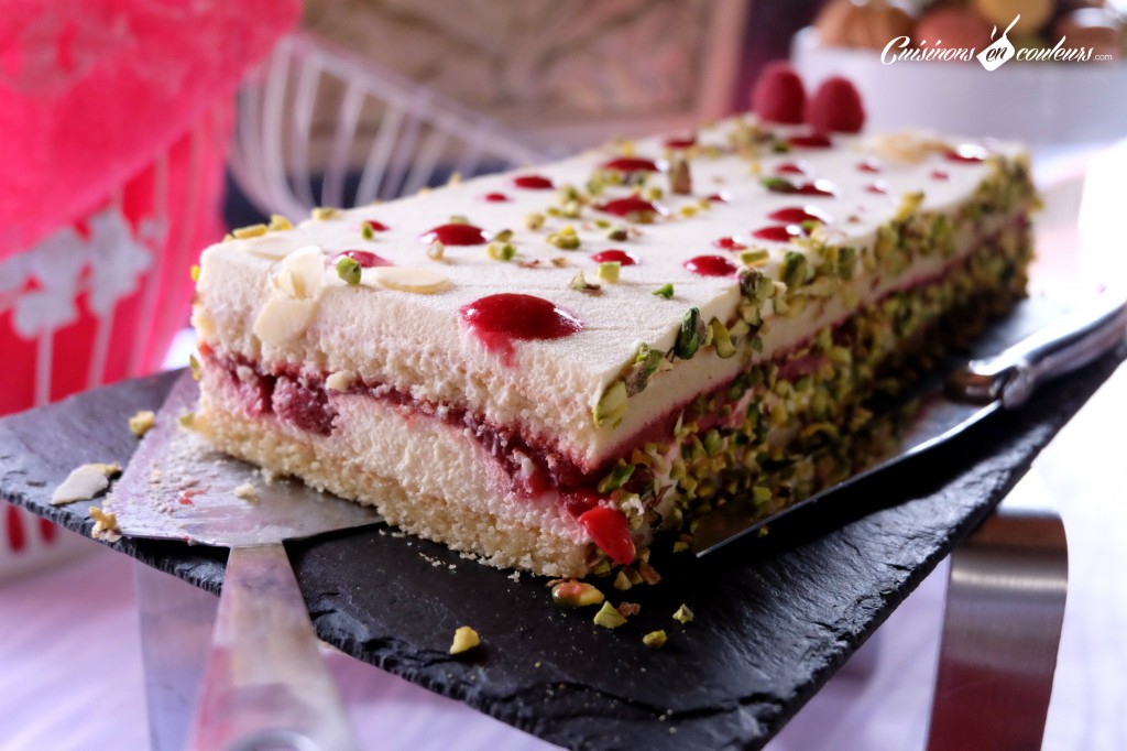 Buffet sucré l entremet framboises du Galion