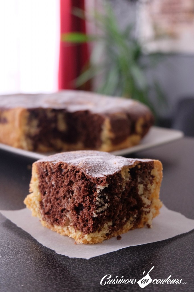 G%C3%A2teau-romantique-Etape-5-682x1024 - Le gâteau Romantique : un gâteau marbré au chocolat