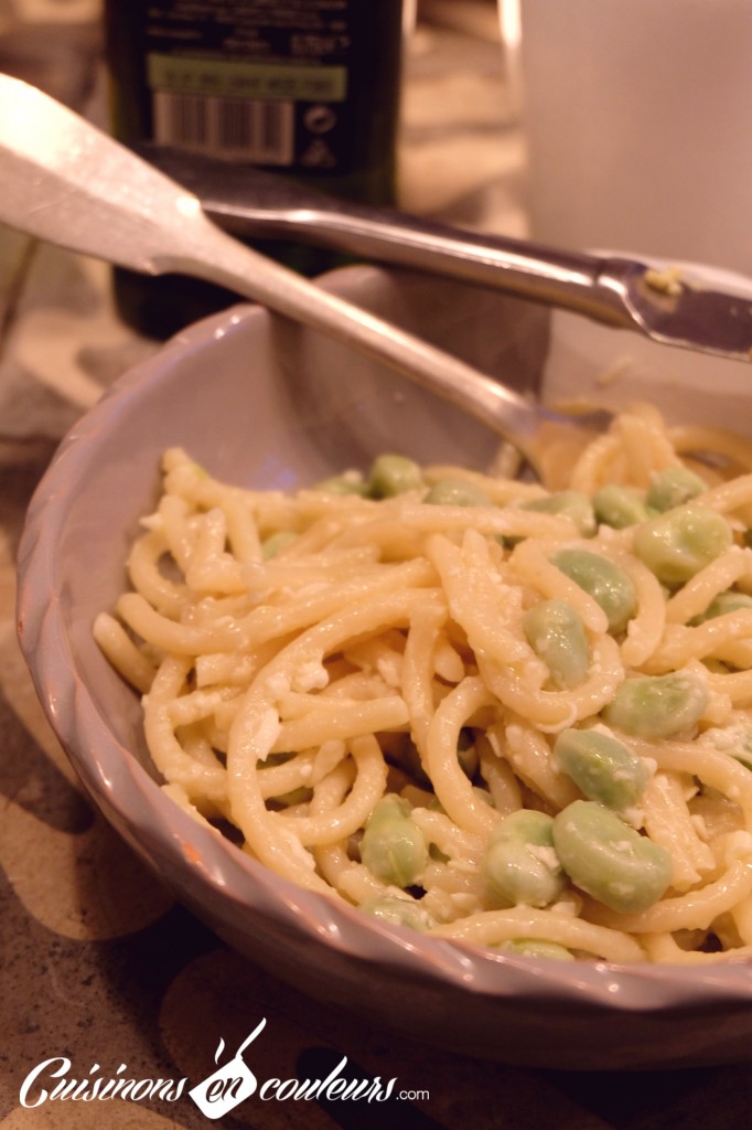 Pici aux fèves et pecorino