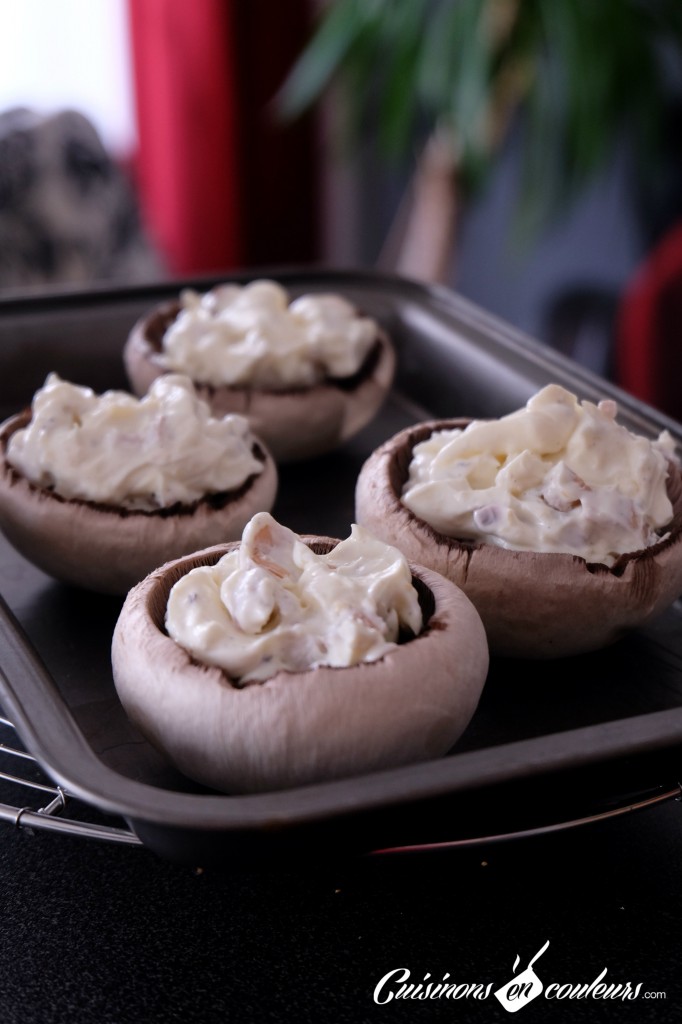 champignons farcis fromage