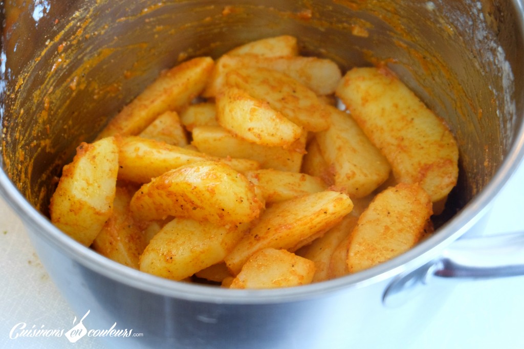 Potatoes-marin%C3%A9es-1024x682 - Burger à la viande hachée de dinde maison et potatoes 