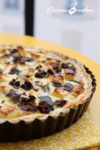 Quiche à la viande hachée, courgette et feta