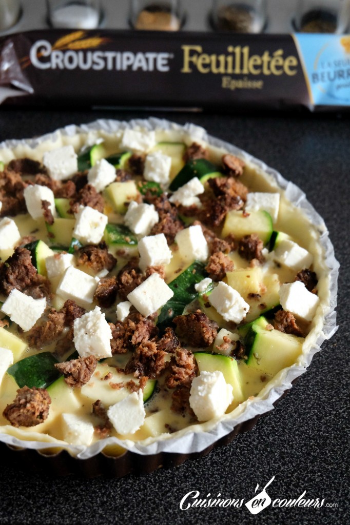 Quiche courgette viande hachee