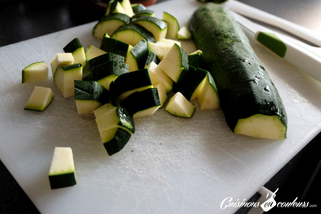 Quiche courgette viande hachee feta