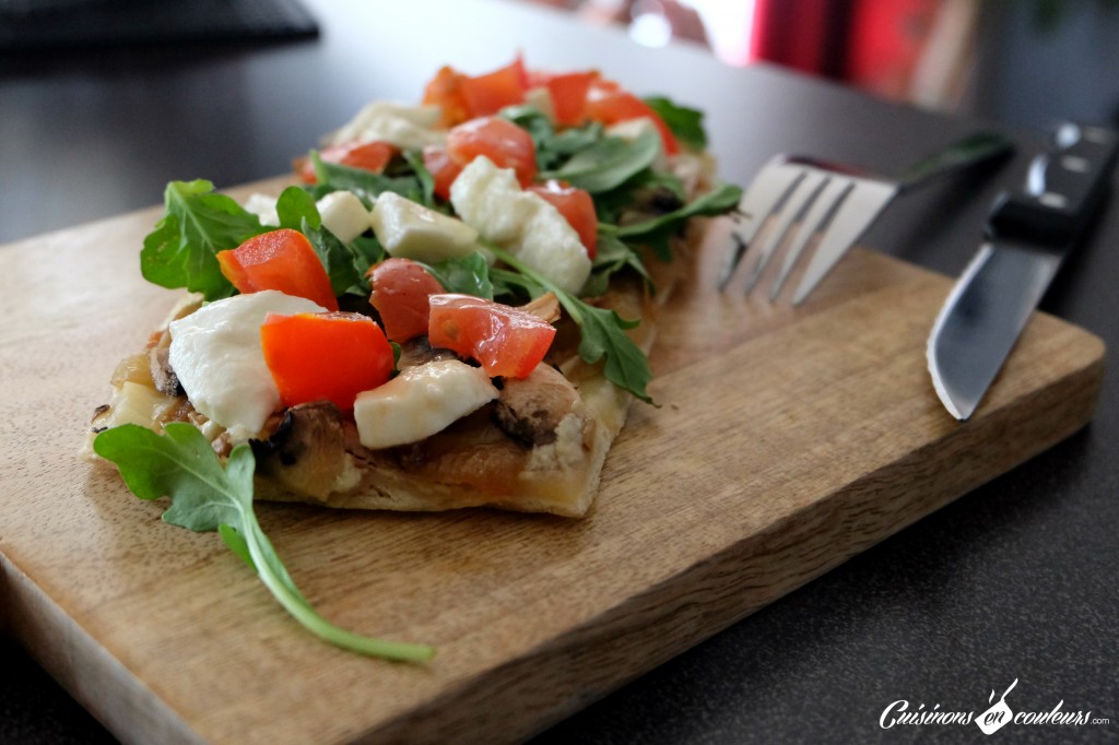 Pizza chaud froid aux champignons