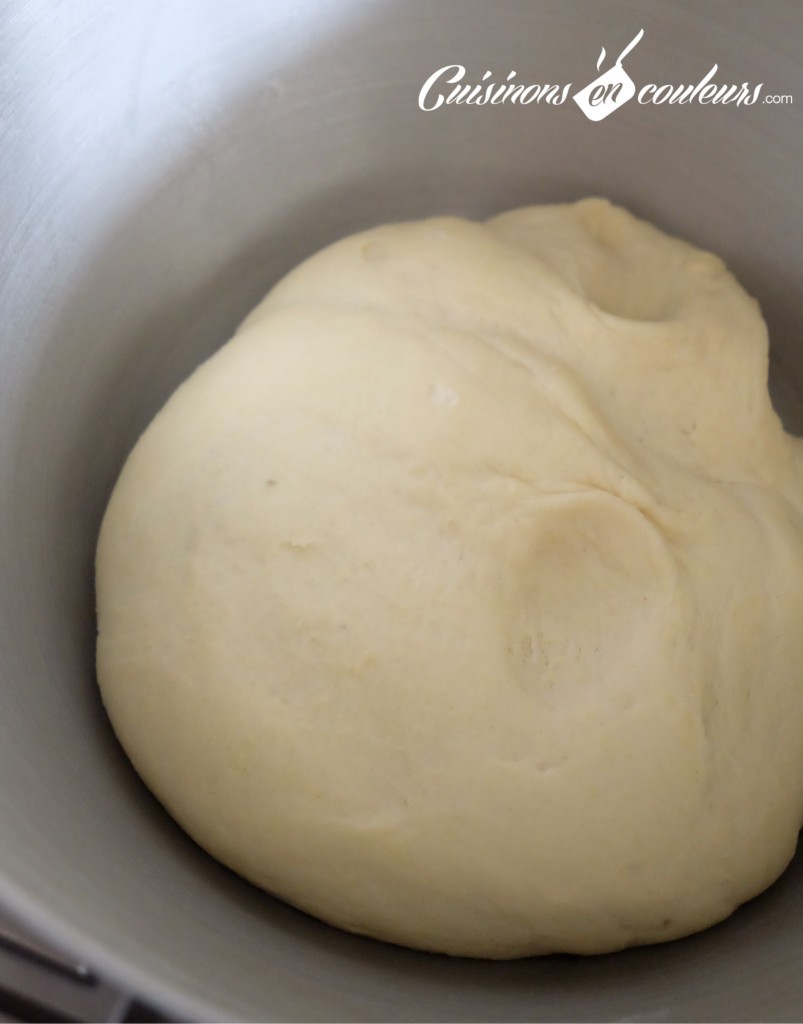 Pâte à foccacia après levée