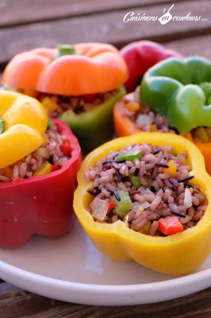 Poivrons et riz farçis