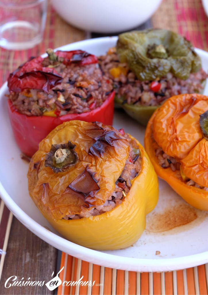 Poivrons farçis et Riz de Camargue