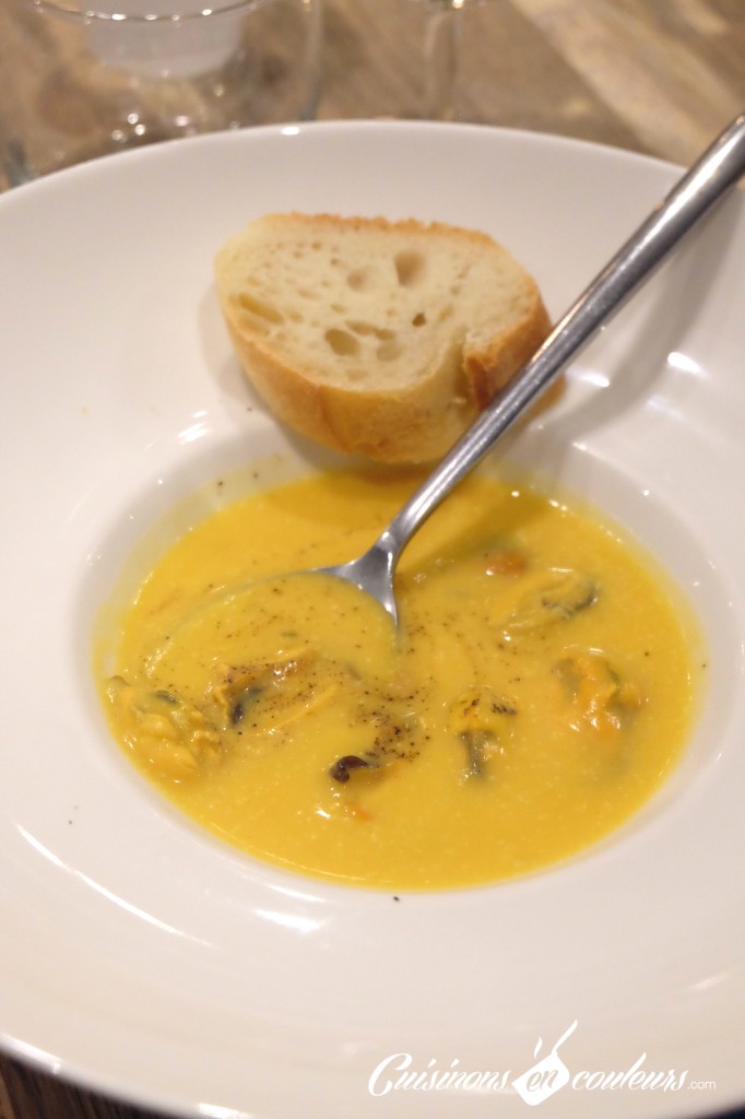 Soupe de butternut aux moules de Bouchot