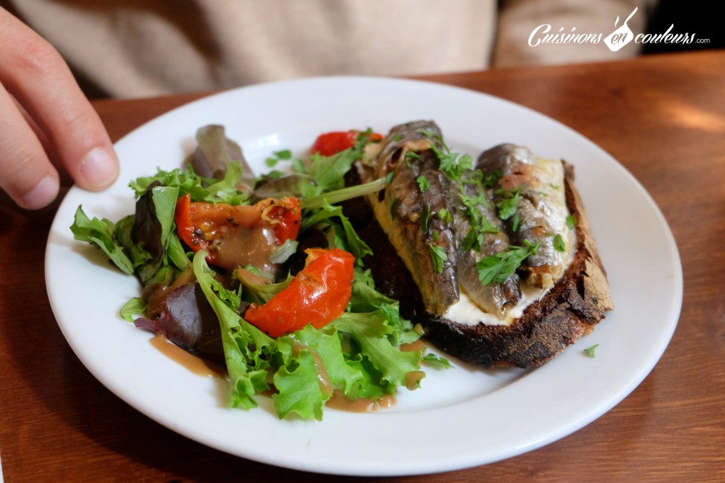 bistro valois tartine de sardines
