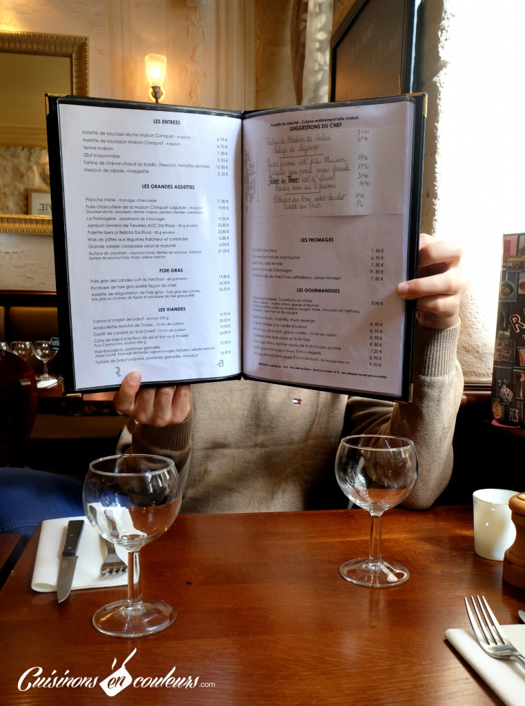 carte bistro valois