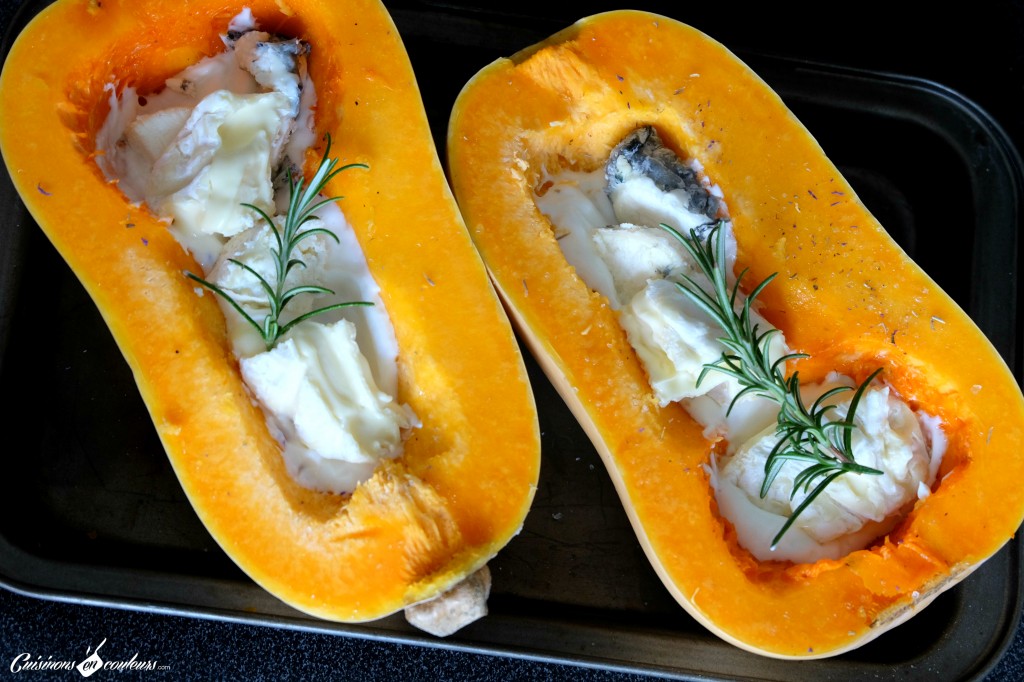 Butternut farcie au chevre