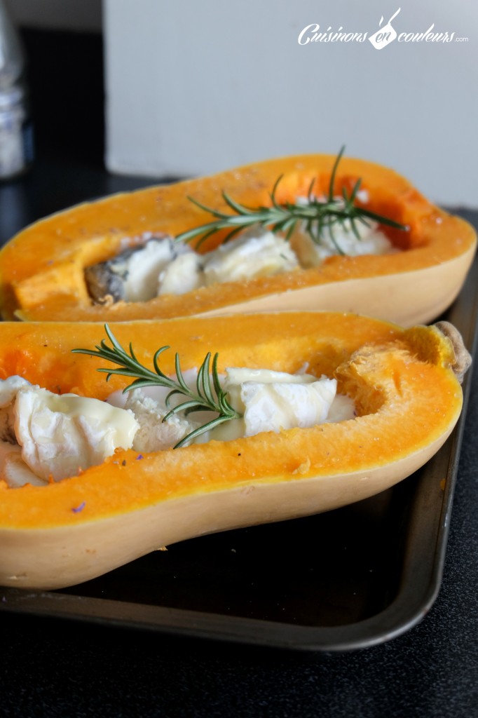 Butternut farcie au fromage de chevre