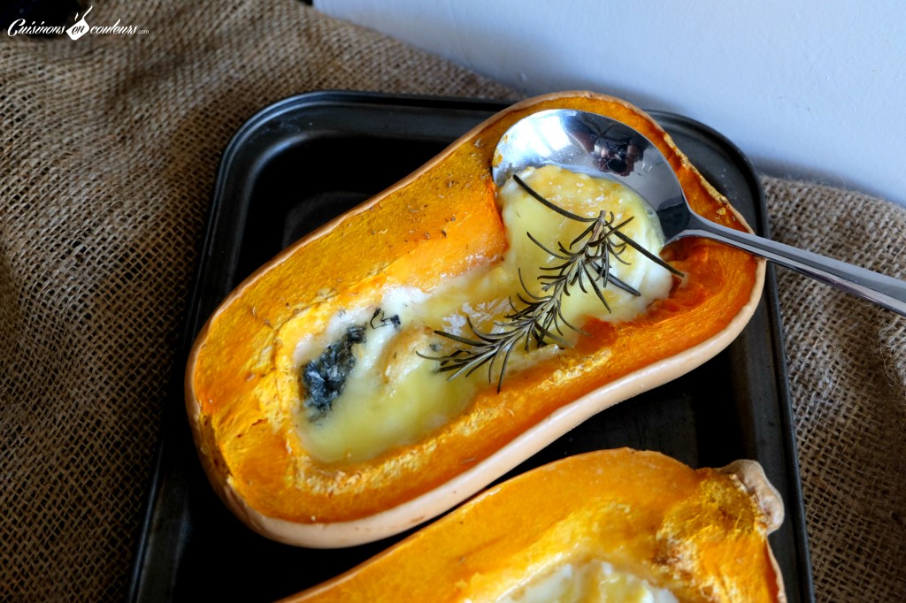 Butternut farcie avec du chevre