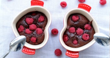 Moelleux au chocolat et aux framboises