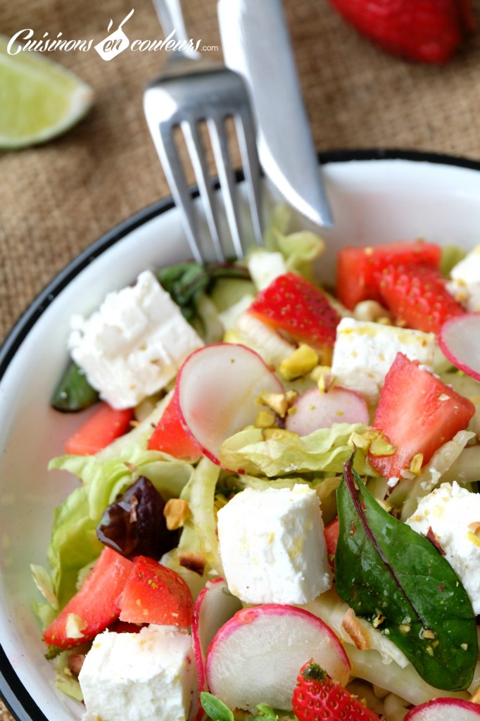 Fenouil et fraises feta