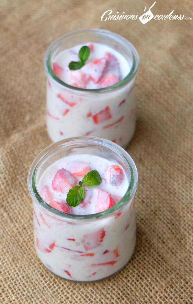 Fraises et yaourt