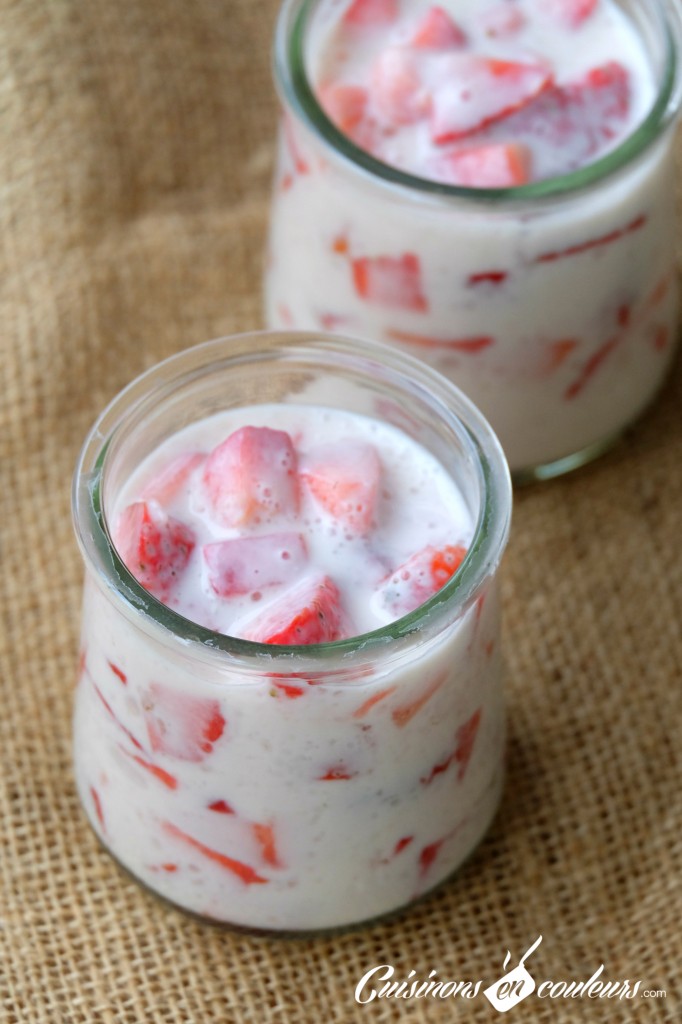 Verrines fraises et yaourt