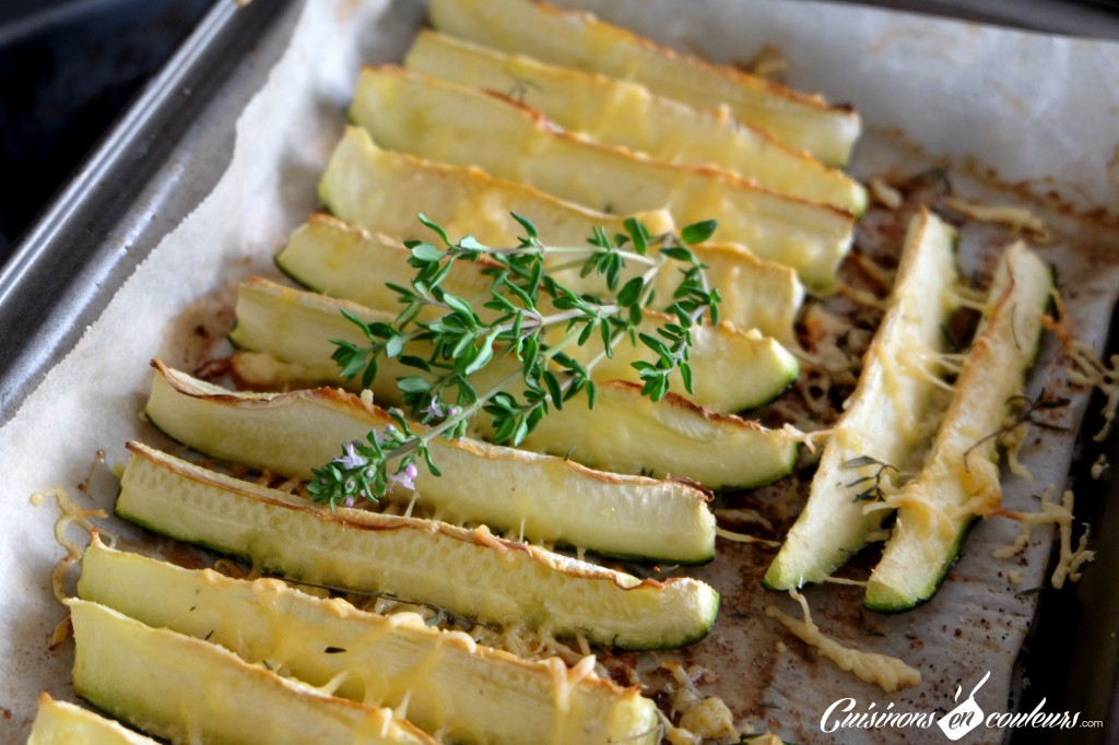 Fromage-fondu-et-courgette-1024x682 - Courgettes rôties à l'edam et au thym