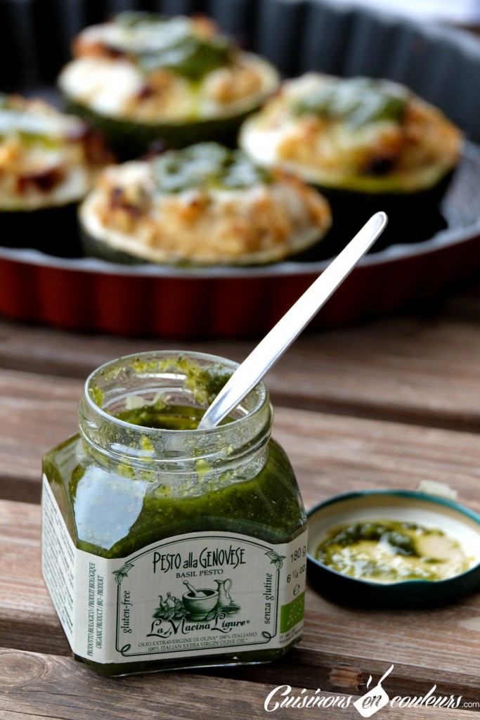 Courgettes farcies et pesto