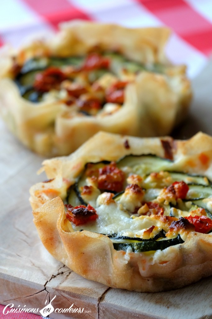 Tartelette-a-la-feuille-de-brick-682x1024 - 15 recettes avec des courgettes