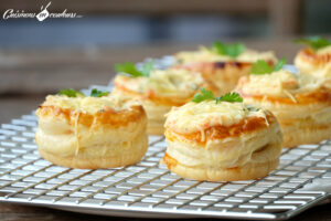 Vol-au-vent au saumon fumé et aux courgettes