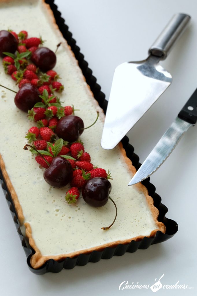 Tarte panna cotta a la verveine